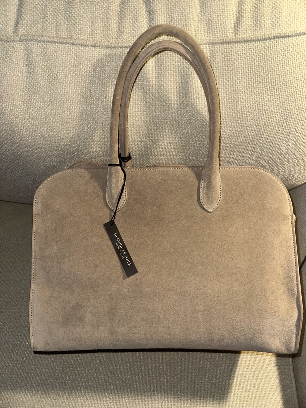 CLAUDIA Firenze Beige Suede Tote Bag